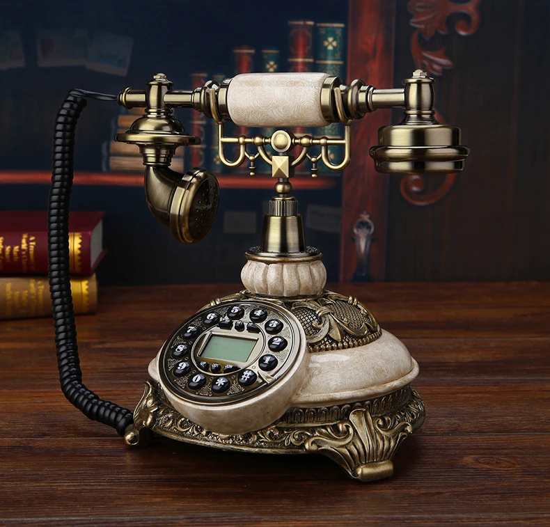 Authentic antique telephone landline home European wired fixed wireless plug-in card retro telephone classic American