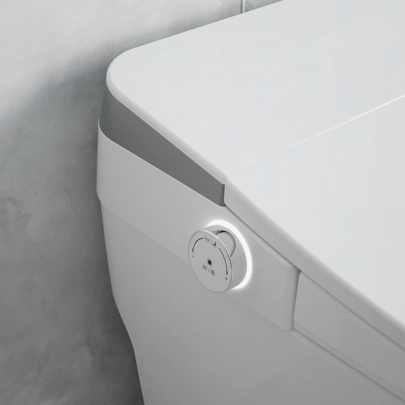 White smart toilet bidet with thin cover heated seat cold and hot water SPA intelligent toilet bidet