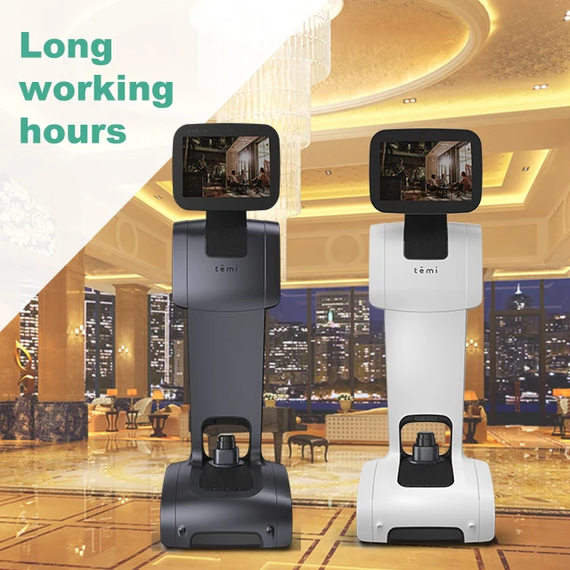 Intelligent Concierge Contactless Human Telepresence Hotel Reception Mobile Service Ai Temi Robot