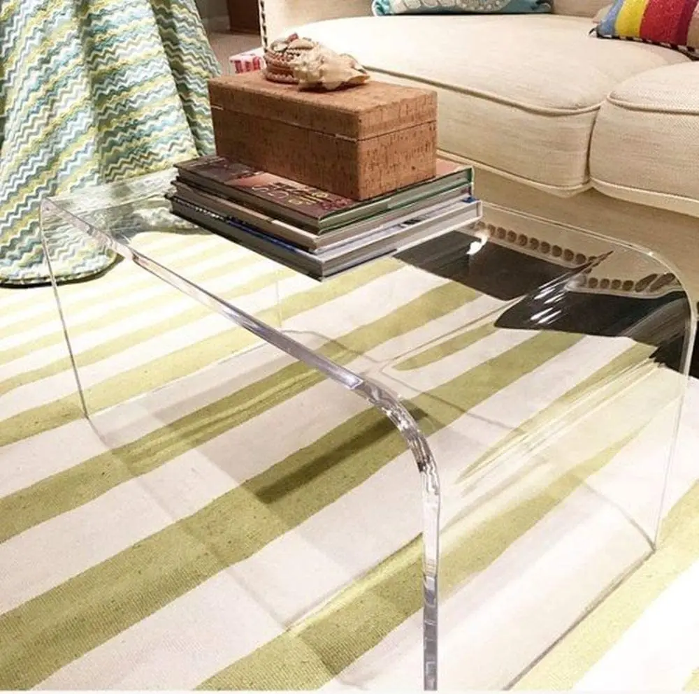 Transparent acrylic u shape coffee table / acrylic coffee table / acrylic funiture