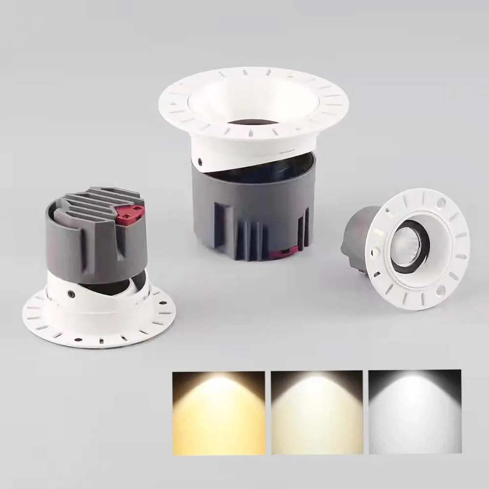 Cob Frameless Spotlight Embedded Anti-glare Ceiling Light Narrow Edge Pre-embedded without Main Light Lighting Cob Spotlight