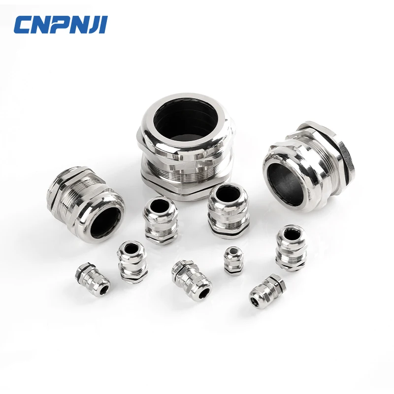 CNPNJI Manufacturer IP68 Waterproof Metal Cable Gland Nickel Plated Brass Glands For Tunnels