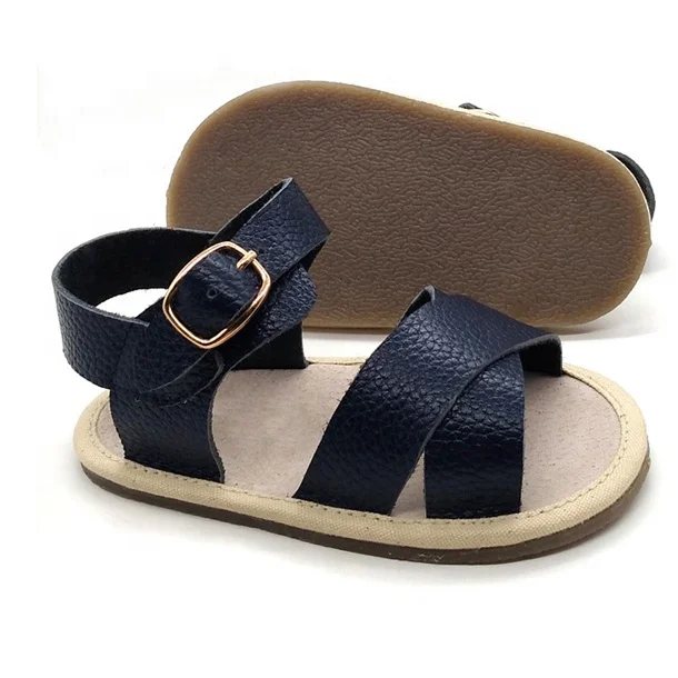 
fashion summer rubber sole boys toddler leather sandals 