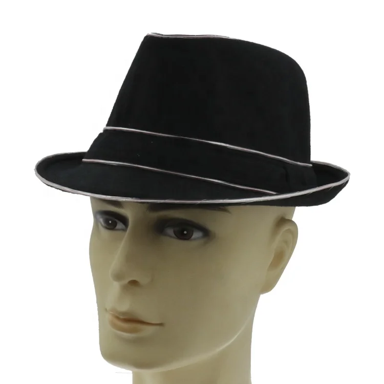 Jazz Led Fedora Hat EL Wire Hat New with 3 Mode Flashing for Party Product
