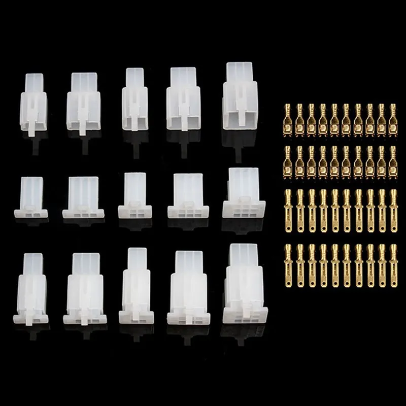 Motorcycle Car Electrical Connectors Terminal 2-8mm 2-3-4-6-9 Pin Wire 50 Set