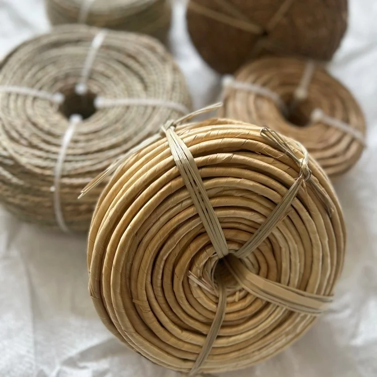 Natural Single-Ply Straw Rope for Weaving Matting Chair Caning Gardening Packaging Making Furniture Gift Handicrafts