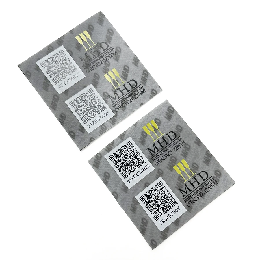 QR Code Microprint анти-контрафактная Высококачественная индивидуальная упаковочная этикетка наклейка