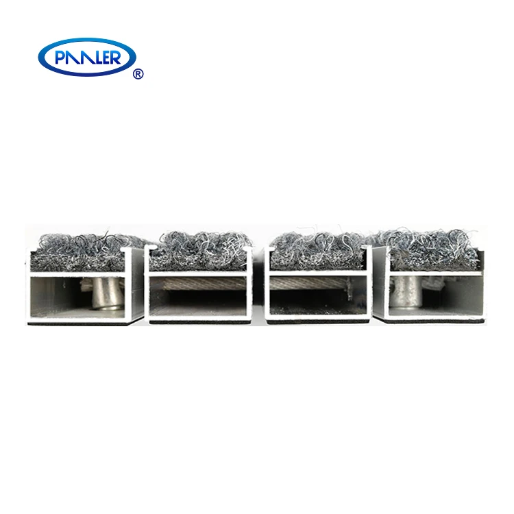 Aluminum Non-Slip Entrance Door Mat  Scraper Metal Floor Mat with Carpet Inserts and Beveled Edges Inside/Outside Entr