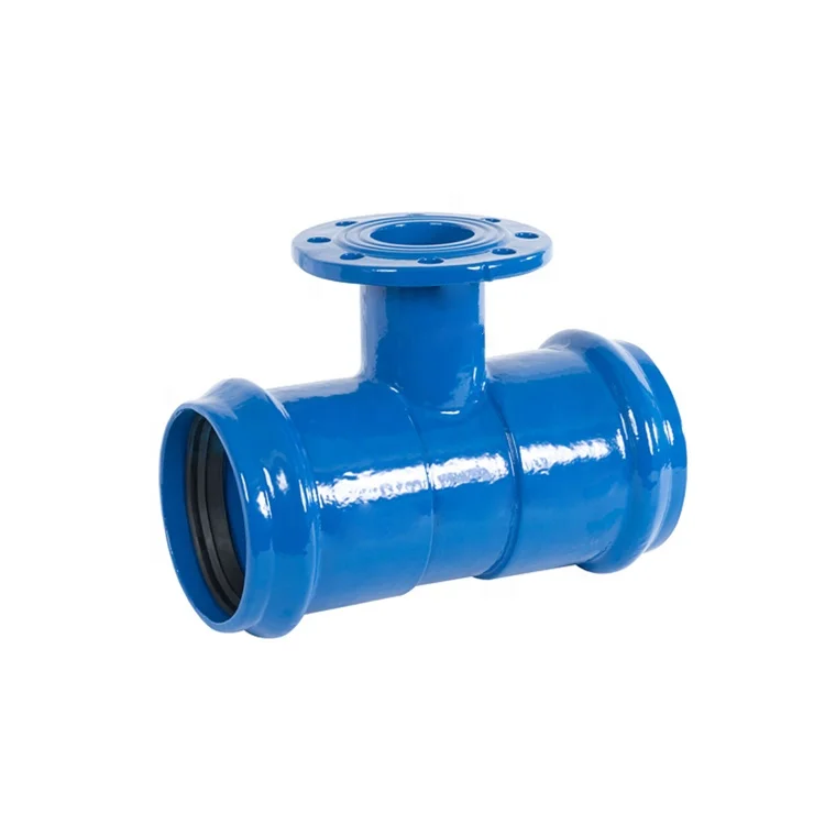 ISO 2531/EN 545 Pipe Fittings Double Sockets Tee with Flanged branch for PVC pipe