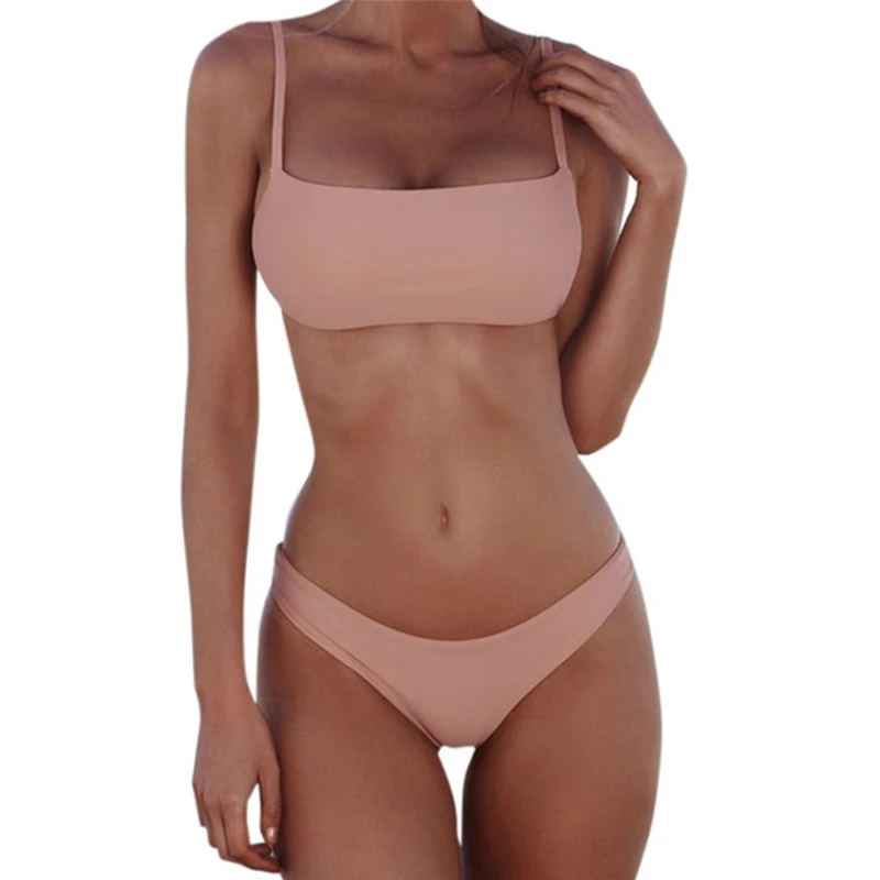 New Sexy Push Up Unpadded Bikini Set Women Vintage Swimwear Swimsuit Beach Suit Biquini Bathing Suits Drop Ship