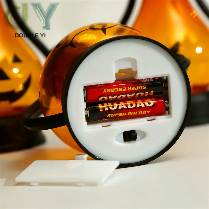 LED Halloween Pumpkin Ghost Lantern Lamp DIY Hanging Scary Candle Light Home Horror Props Kids Toy For Wholesale