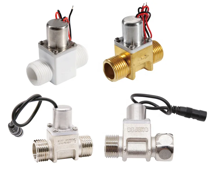 China Induction Faucet Solenoid Valve G1/2' SS/BRASS/PLASTIC 4.5-6V Micro Electromagnetic Pulse Valve Water Flow Switch Control