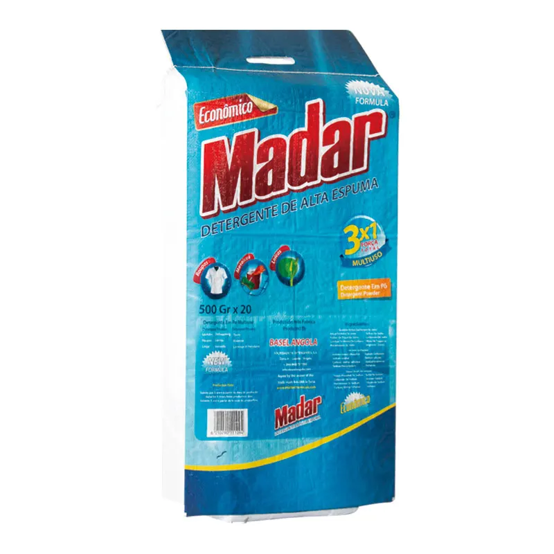 Hot Sell Back Seal Side Gusset Laundry Detergent Washing Powder Packaging Bag For Personal Care Plastic Packaging Woven Bag