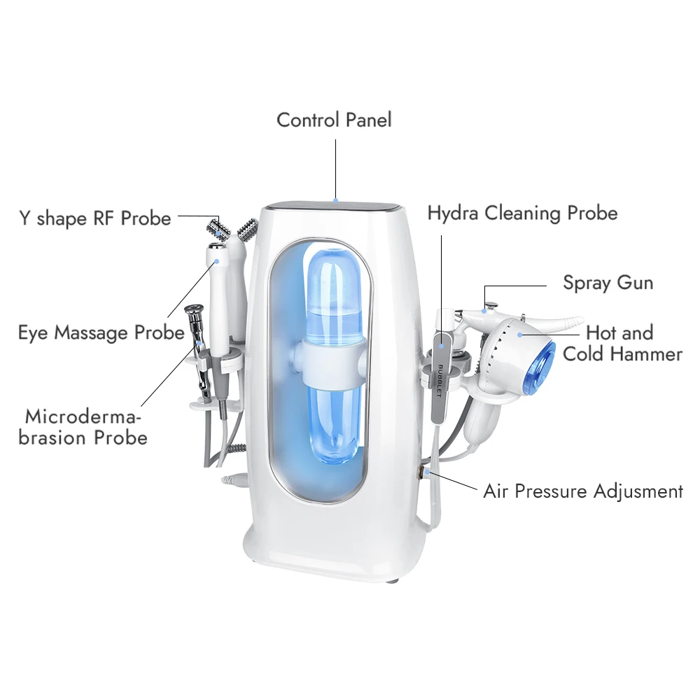Facial hydrodermabrasion water peel hydra dermabrasion water oxygen jet peeling aqua jet peel facial machine