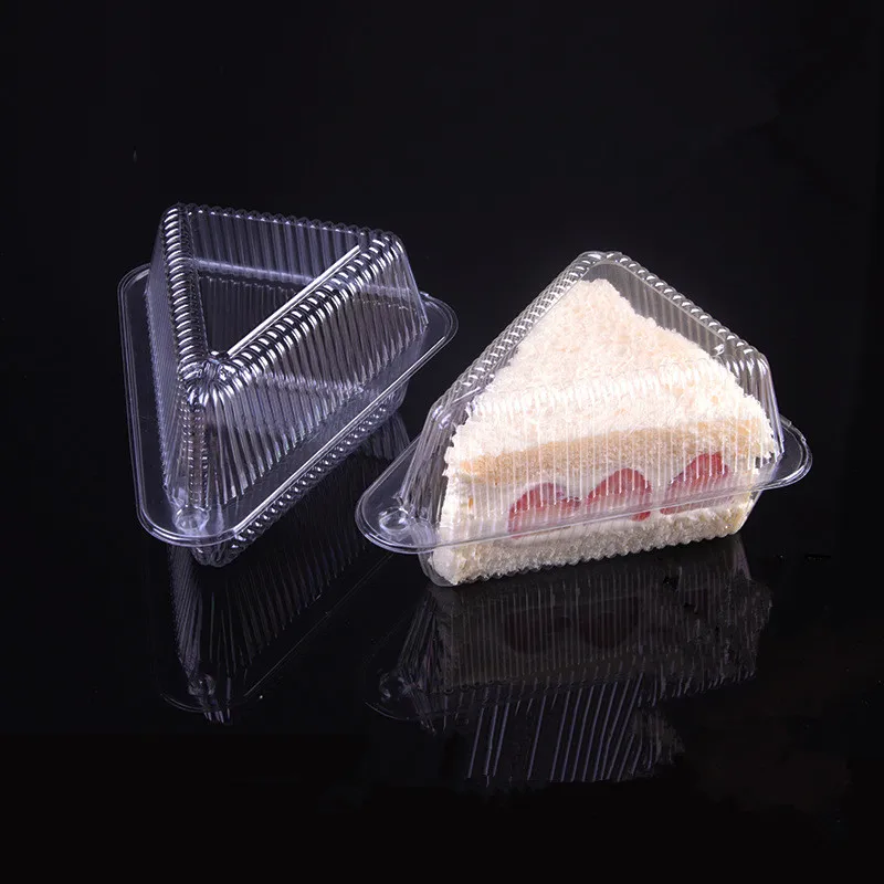 Triangle Clear Plastic Clamshell Take Out Tray  Containers for Sandwiches Salads Hamburgers