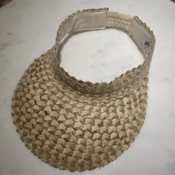 Crochet Hand Knitting Langya Straw Visor Sun Hat