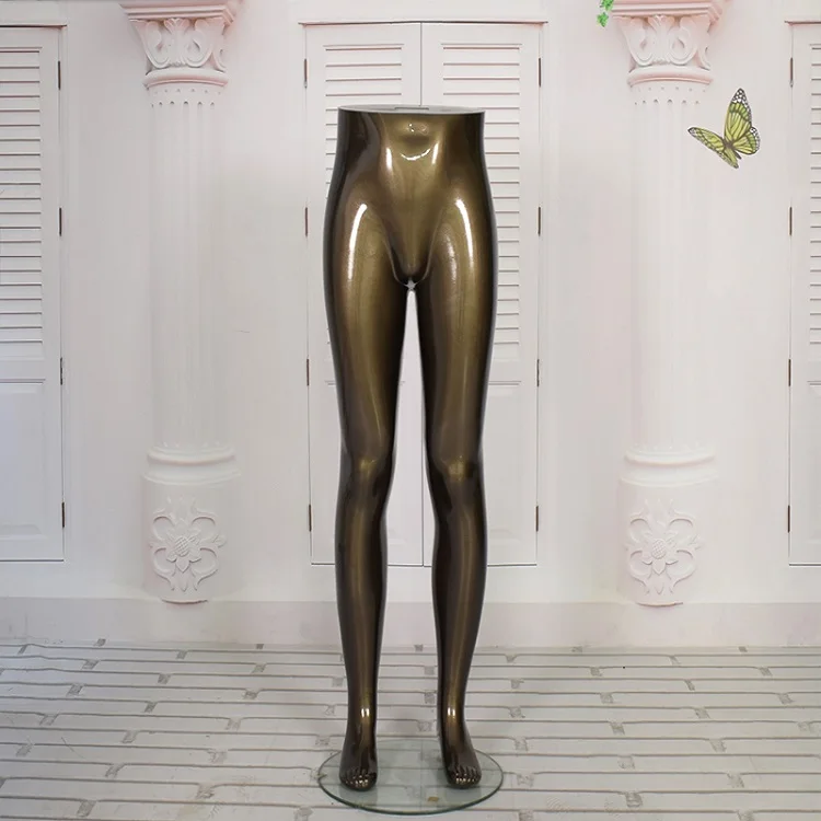 Window Displays High-end Bronze Gold Glossy Trouser Cheap Plastic Legs Male Lower Body Mannequin