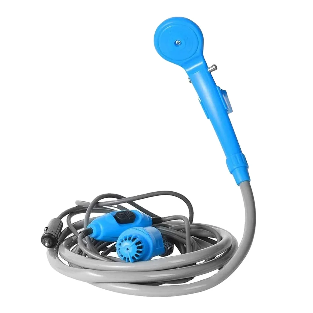 Car Cigarette Lighter PlugKit with shower set Outdoor 12V portable electric shower camp shower water pump