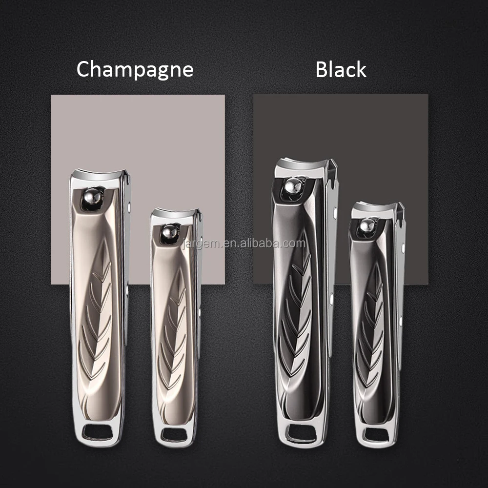 Stainless Steel Curved Blade Nail Cutter Set Keyhole Design Nail Clippers