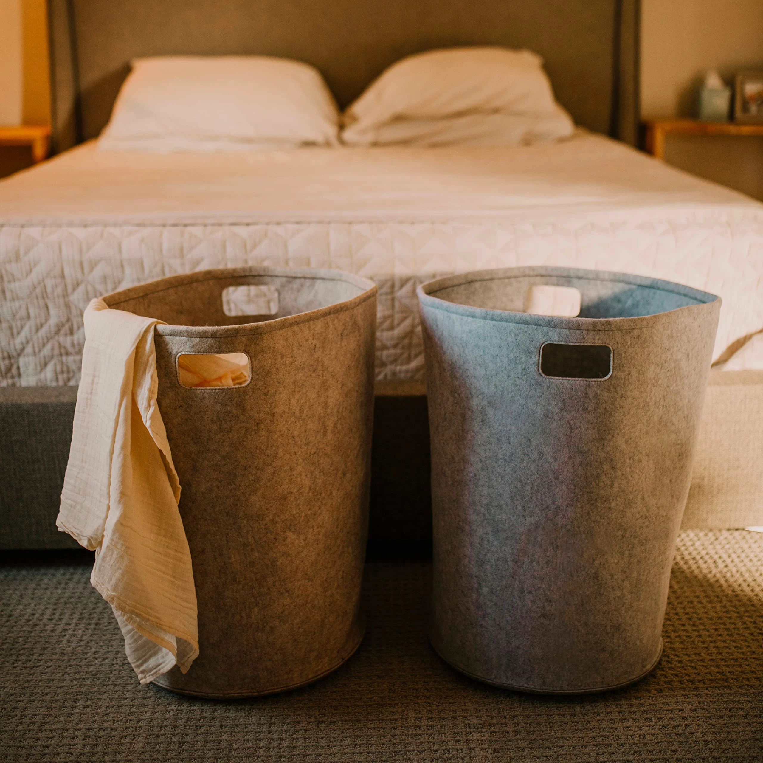 ADD LOGO FELT swift large laundry bag foldable hamper laundry