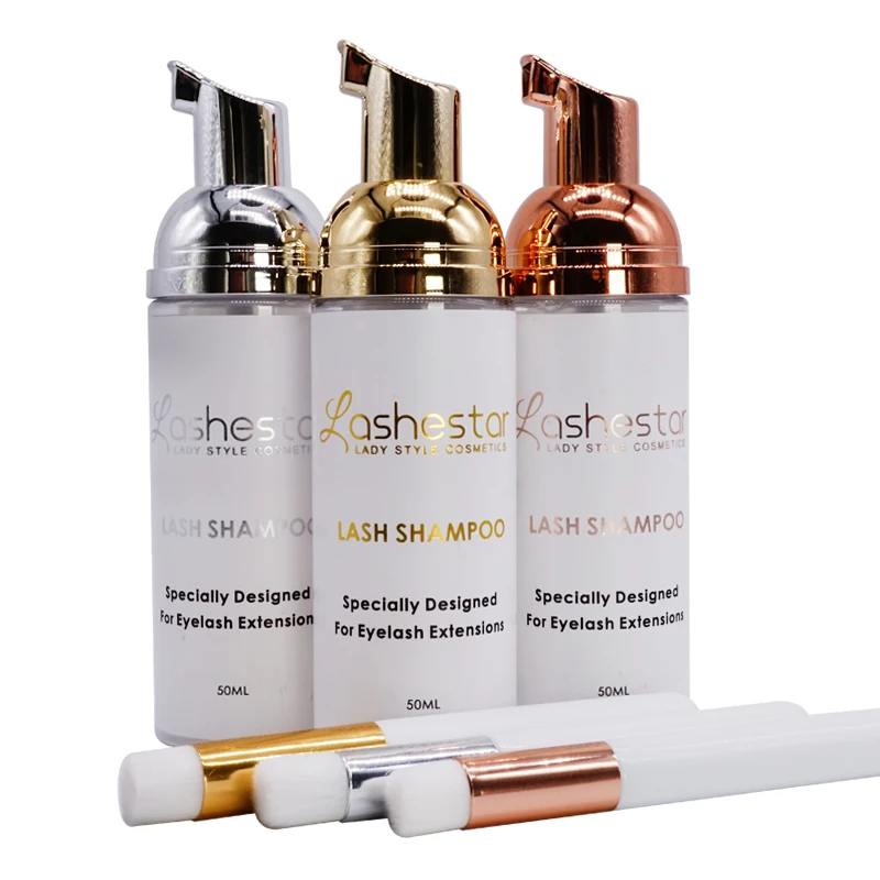 Premium eyelash shampoo lash foam cleanser with private label