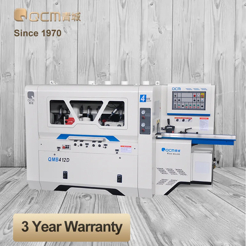 QCM Best Sale Four-side Moulder QMB412D Woodworking Machine 4 Sided Timber Planer 4 Head Molder