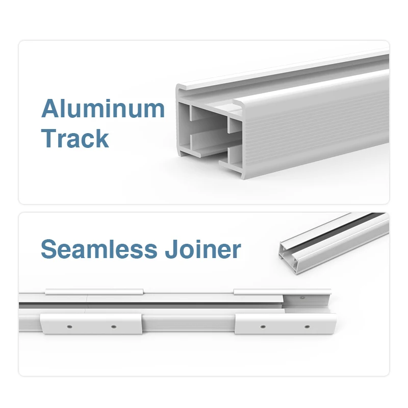 Smart remote control DIY electric curtain mechanism sunshade 90 degrees track curve track