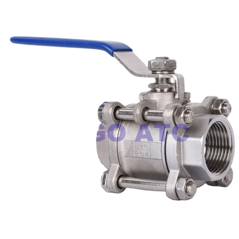 Q11F-16P Three-piece ball valve DN15-DN32 stainless steel 304/201 valve 3PC handle thread female thread welding