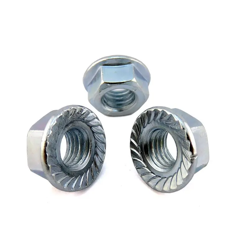 Fastener Custom Wholesale Hexagon Insert Carbon Steel Stainless Steel 304 m2 m4 m8 m10 m12 Hex Nylon Lock Hex Flange Nut