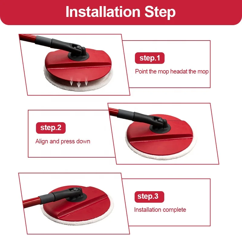 Hot Selling Round Household Microfiber Mop Head for Vileda Spin Clean Mop Floor Cleaning Towel