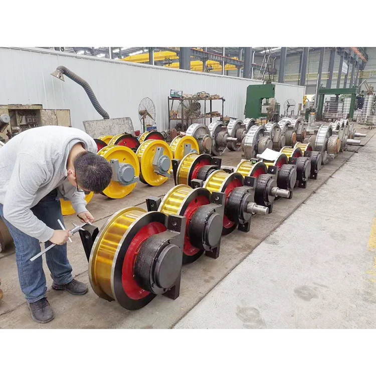 Heavy Duty SAE 4130 Forging Casting Steel Crane Wheel For Gantry Crane End Carriage
