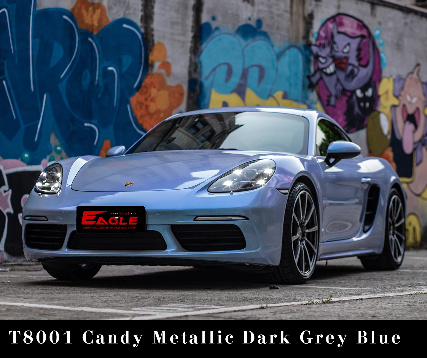 High Quality Candy Metallic Ash Dark Gray Blue Color Chameleon Self-adhesive Vinyl Wrap Film For Car