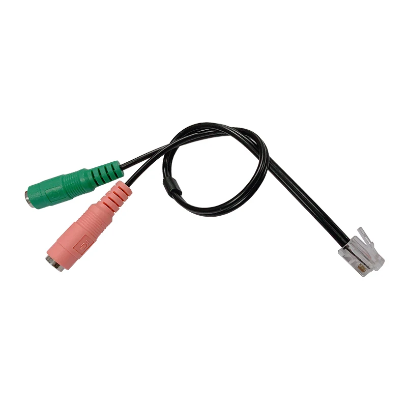 RJ11 RJ12 TO dual 3.5mm female IP Telephone Cable