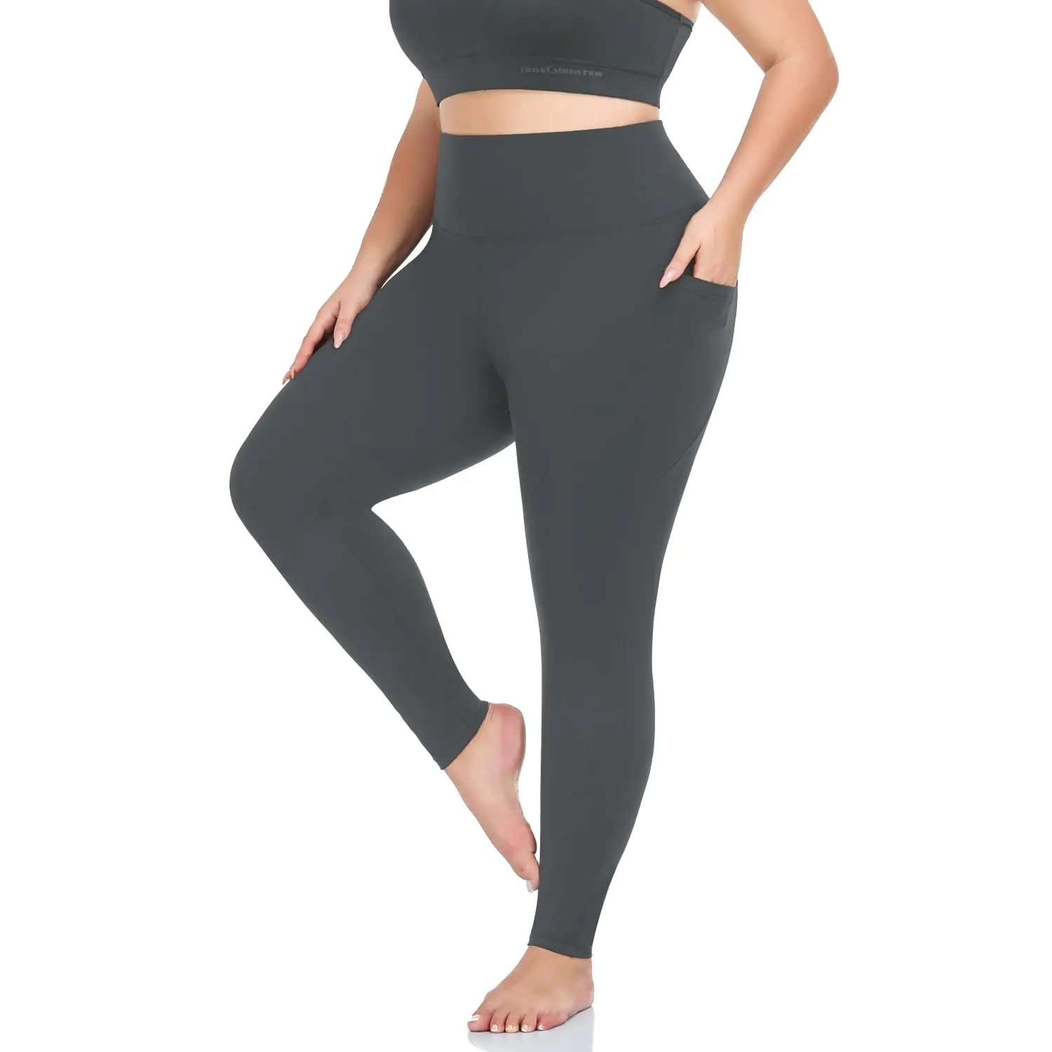 Wholesale high waist super buttery soft Plus Size not see through solid custom printing Leggings for Women