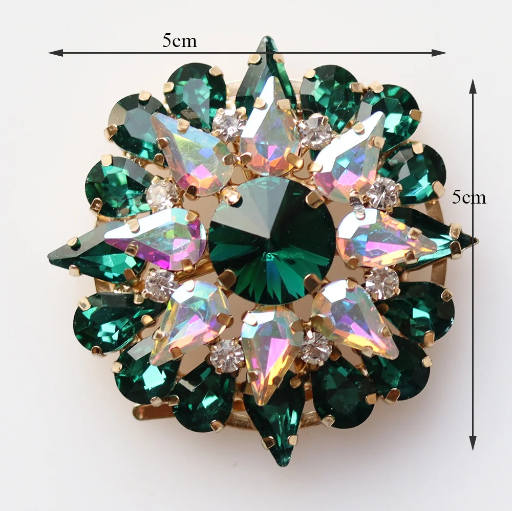 guangzhou new glass rhinestones shoe clips decoration accessories metal accessories for shoes shoe ornament buckle