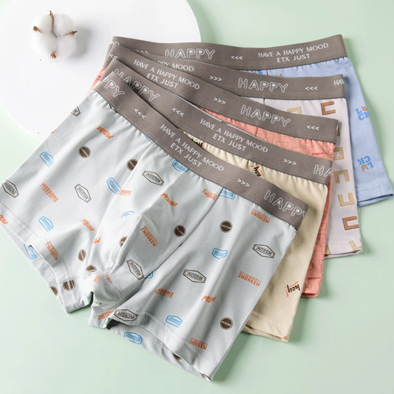 130-180cm young teen boys your own brand shorts bamboo viscose underwear designer boxers for men