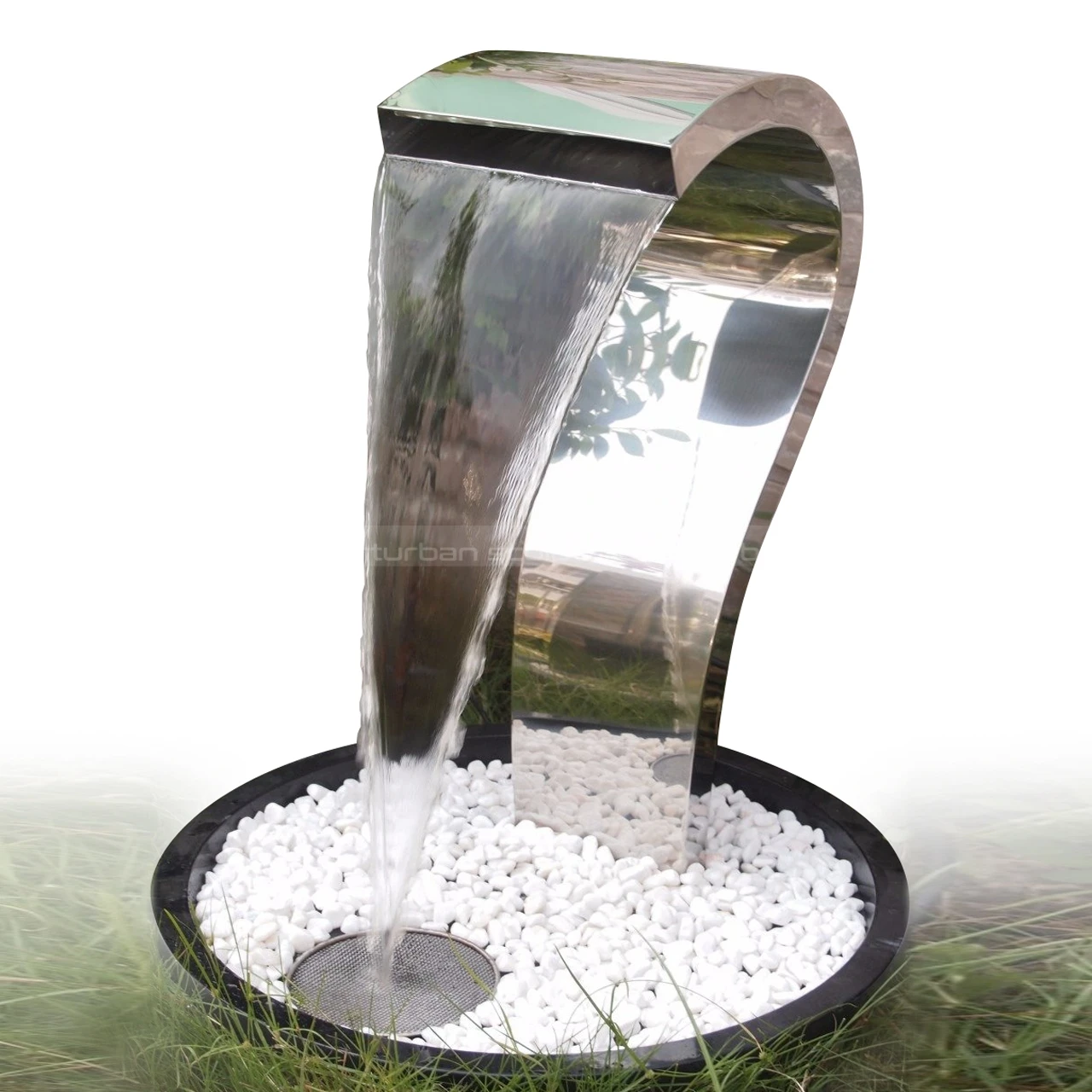 garden park stainless steel large statue stainless steel sphere water feature