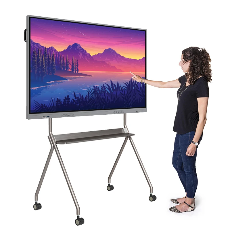 ODM 75 дюймов Android OPS интерактивный дисплей смарт-плата 4K 65 сенсорный экран монитор интерактивная доска со светодиод панелью