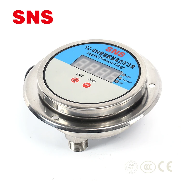 SNS YZ-S9 supplier Intelligent Industrial Digital Pressure Gauge with LED