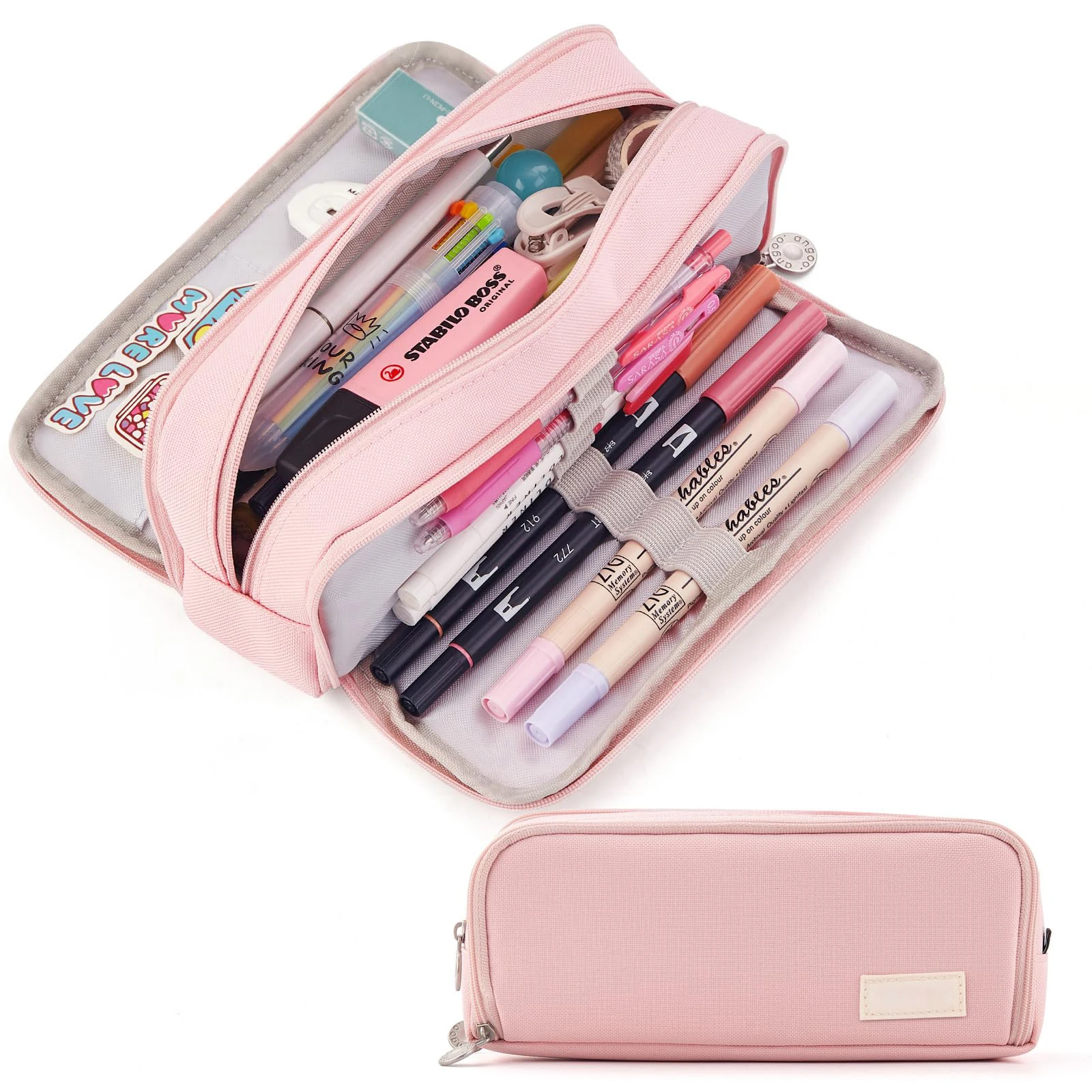 Stylish&Durable Large Capacity Pencil Case with 3 Compartment-Perfect Pen Organizer for School Office-Unisex Design for Everyone