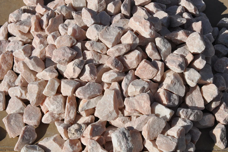 high quality of pink color HB-005  for landscaping and street roadside gravel  aggregate stone