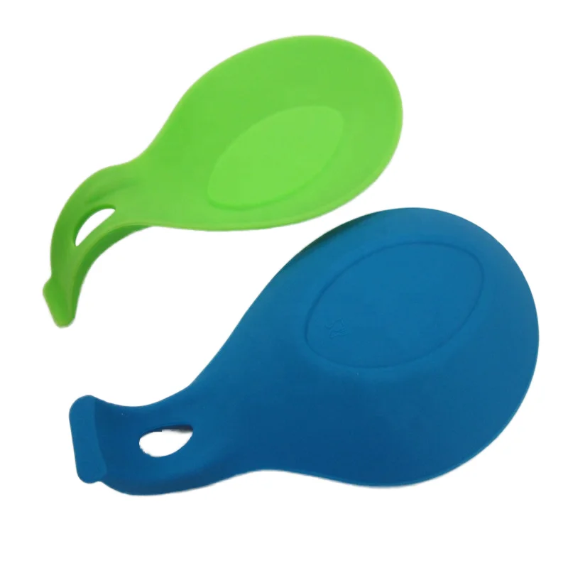 Refine Silicone Factory Food Grade Spoon Holder High-Temperature Kitchen Utensils Set Multicolor Spoon Pad Mat