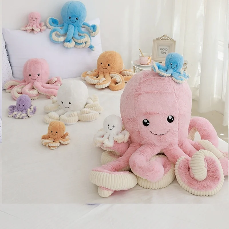 Wholesale Plush Toy Realistic Soft Stuffed Marine Animals Toy Octopus Squid