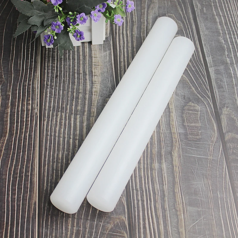 Non-Stick White Plastic Fondant Rolling Pin Multiple Lengths Optional High Quality Rolling Pins For Pastry Tools