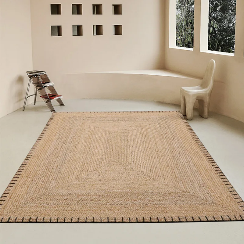 Wholesale Custom Luxury Alfombras Floor Living Room Tapis Large Area 100% Natural Jute Carpets Rugs for Home Hotel Decor