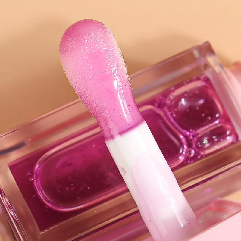 Private Label Fruity Lip Plumper Oil Moisturizer Plumping Glossy Clear Lip Gloss Oil