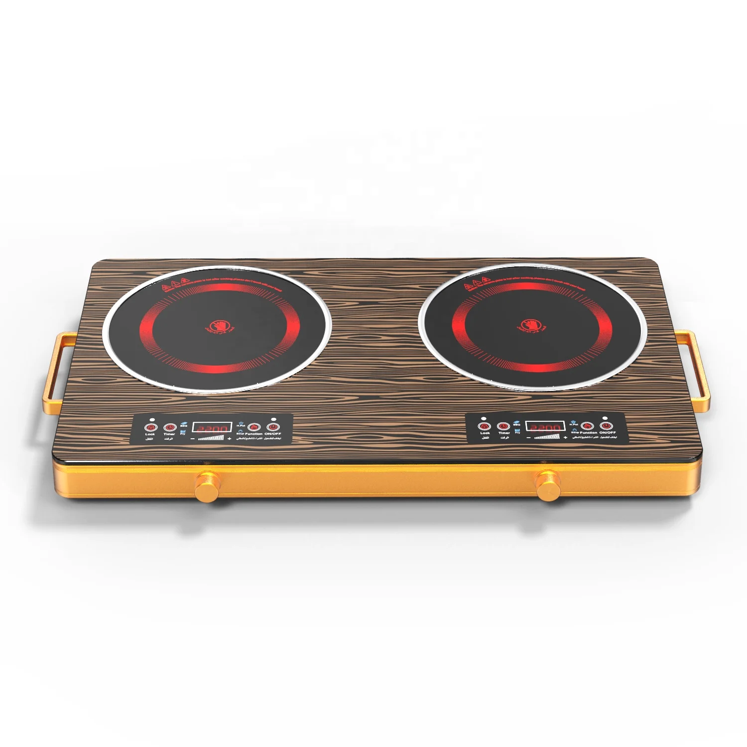 VBGKElectric Stove With Knob Infrared Electric Stove Electric Stove Top Ceramic With Golden Shell