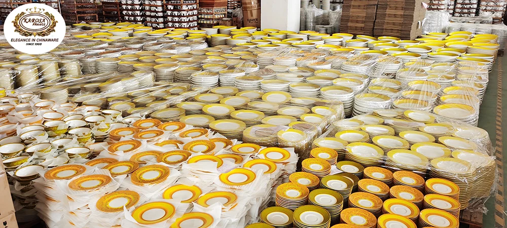 24pcs green designer royal porcelain dinner set bone china manufacturer luxury gold dinnerware set