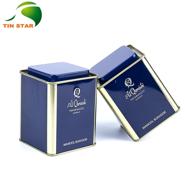 Wholesale square tea tin packaging luxury tin canisters for tea