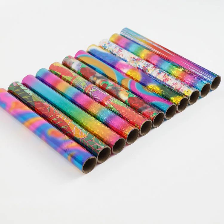 5005# Snake Pattern Hologram Broken Glass Hot Stamping Foil PET Material with Fast Color Fastness Fabric Leather Laser Textile